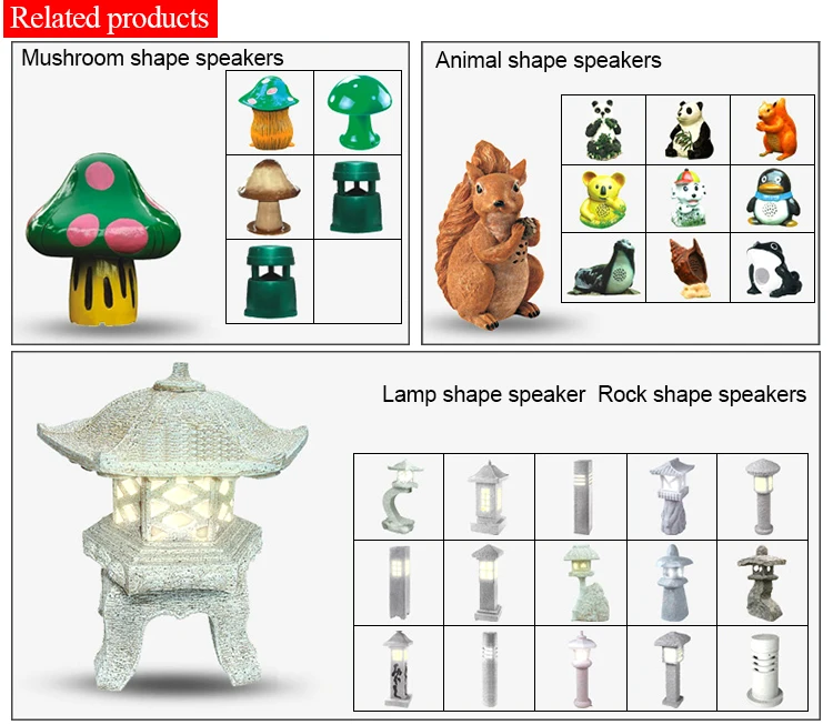 Power Outdoor PA System Lawn Subwoofer 20W Rock Shaped Speaker