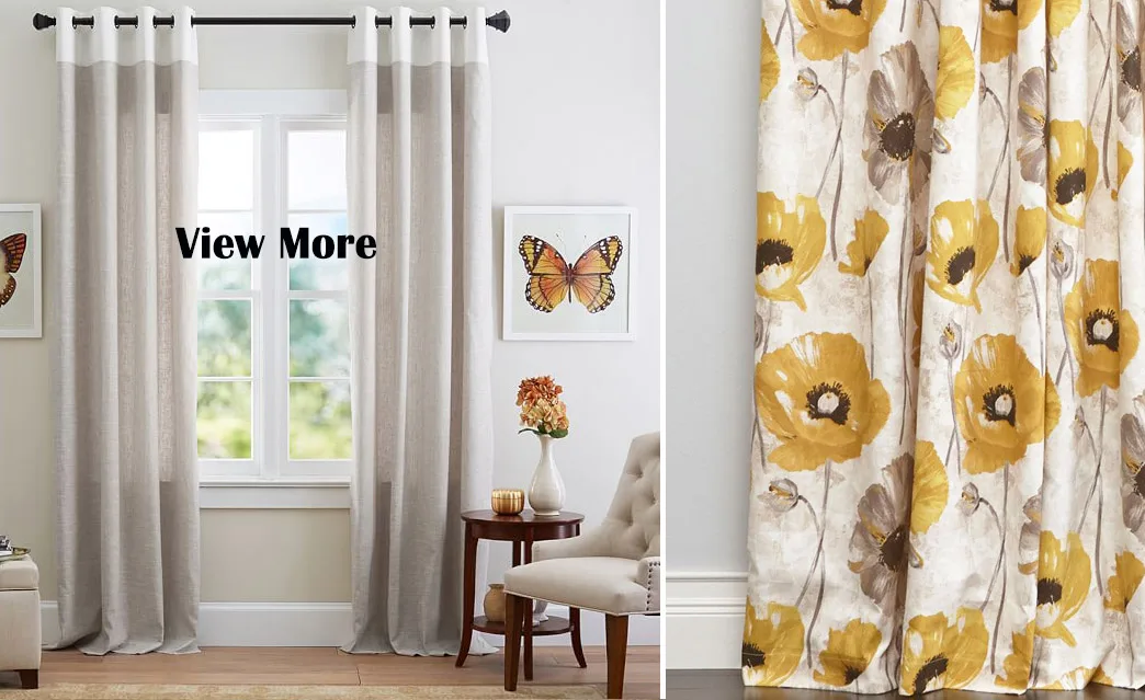 Ienjoy Cheap European Curtains Modern Foil Printed Printed Curtain