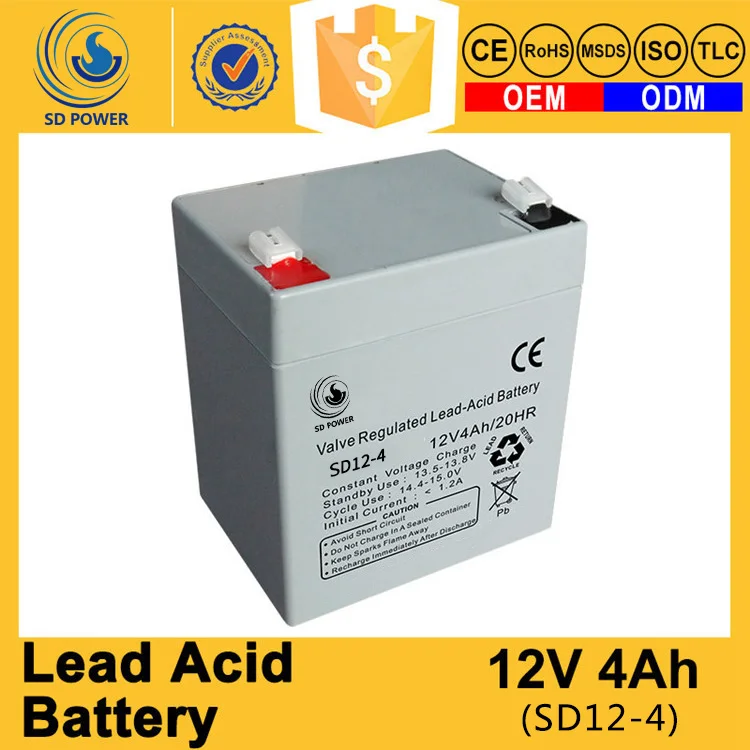 
Hot sale free maintenance ups solar deep cycle 12v 4ah rechargeable li-ion battery 