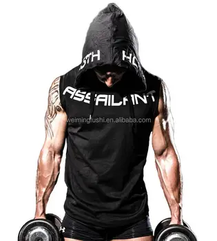 sleeveless hoodie mens for gym