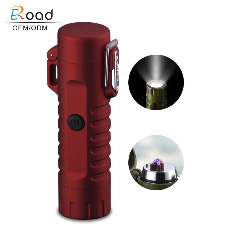 

2019 Rechargeable Flameless Plasma Lighter, Flameless USB Electric Double Arc Lighter, Black;blue;silver;red;wooden