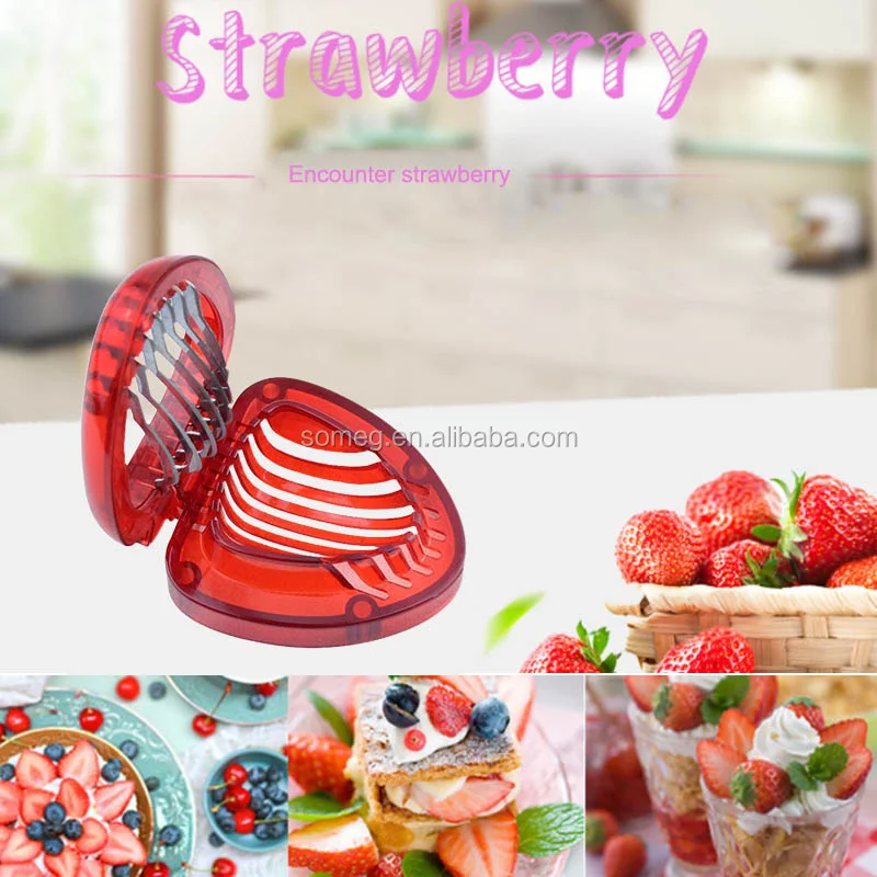 Mini Strawberry Slicer Cutter Stainless Steel Blade Kitchen Tool for Garnishes