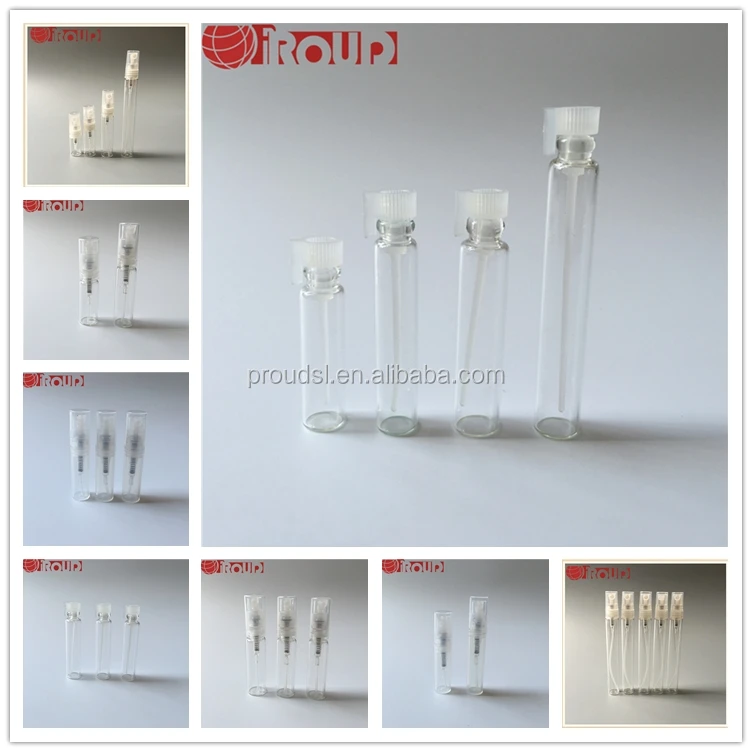 3ml empty transparent perfume glass vial