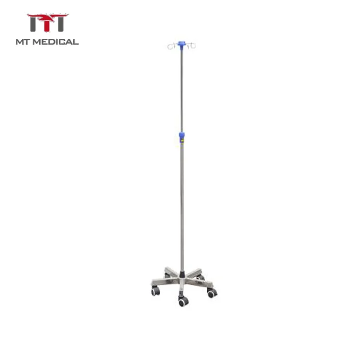 High Quality Medical Hospital Infusion Hold Drip Stand Patient Stainless Steel IV Stand
