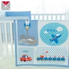 Cartoon baby bed digital printing car and airplane girl crib bedding sets