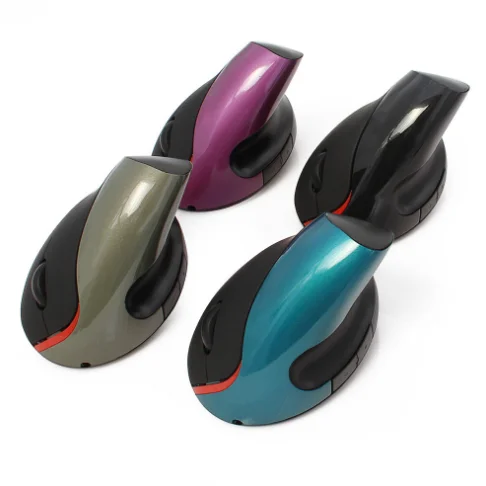 

2.4Ghz Rechargeable Wireless Vertical Computer Mouse, Purple/black/blue/grey