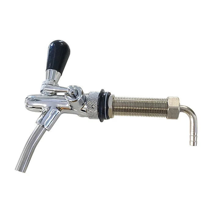 Metal Keg Drink Beer Tap Faucet With 3.8 Inch Long Shank Chrome Plating
