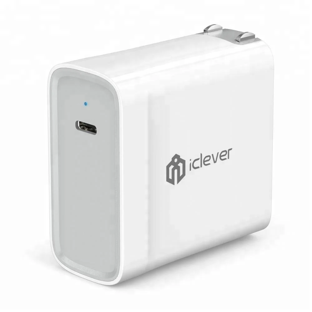 

Promotion iClever Usb 45W Eu us Plug Travel Adapter 2.0 Wall Charger for MacBook2015/2016 , Nintendo Switch, i-Phone, White