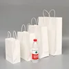 Custom Logo Handle Gift Shopping Packaging Kraft White Craft Paper Carry Bags