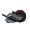 Galvanized Threaded Stem Casters 4 inch PU Roller Industrial Wheels