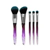 Newly published hot seller professional colorful 7 pcs rainbow diamond handle cosmetic tools for girl