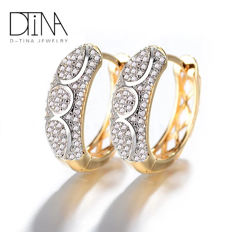 

DTINA Brand 2019 Trendy Jewelry Manufacturers Bling Queen Round Fashion Hoop Earrings