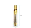 Professional 1ml atomizer gold color glass tank vape pen cartridge 510thread ceramic vaporizer cartridge wholesale