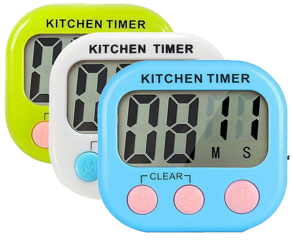 large LCD digital kitchen cooking countdown timer