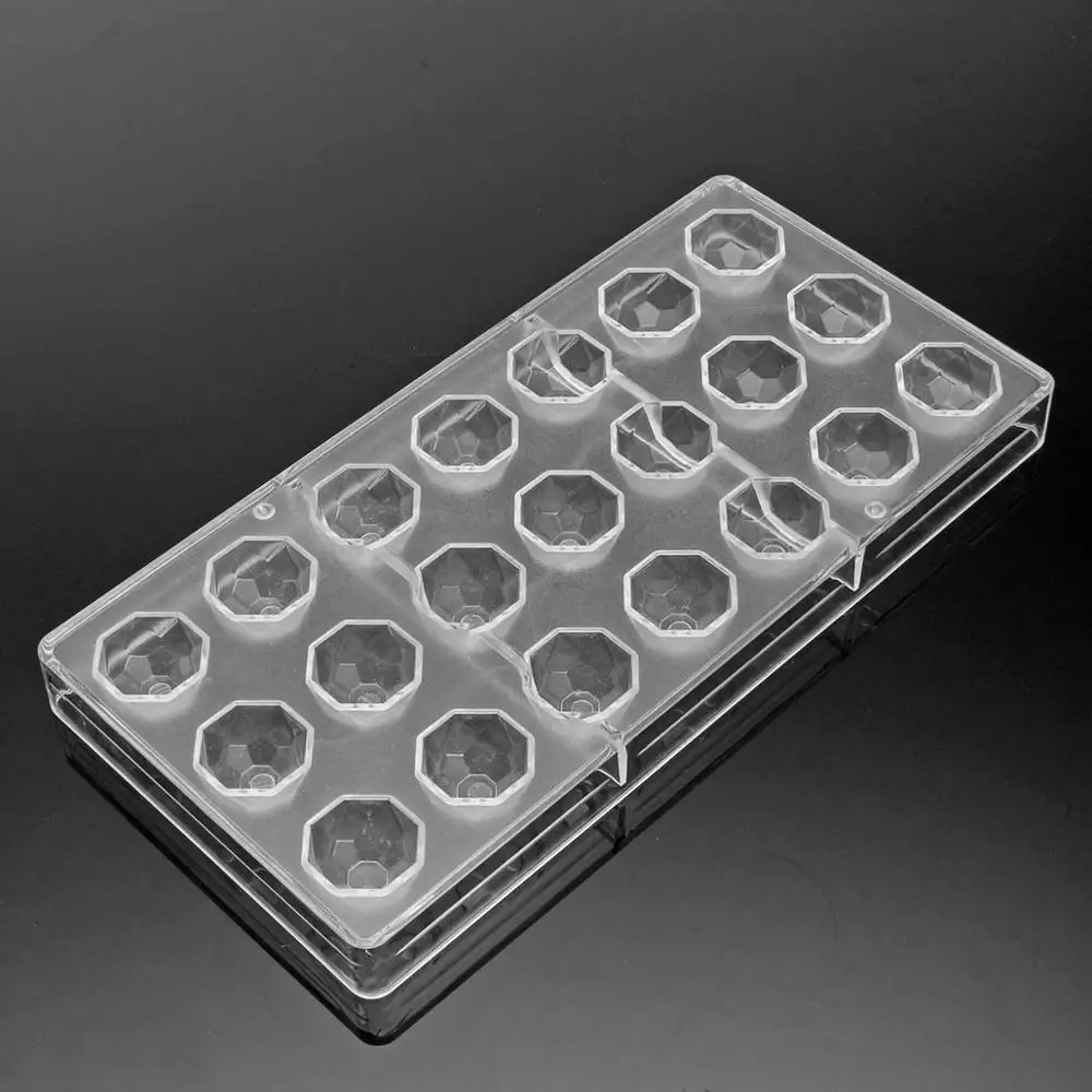 

High Quality Food Grade Plastic Diamond Clear Polycarbonate Chocolate Mold Jelly Candy Making Mold, Transparency