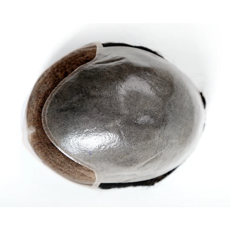 

1B/grey color hair replacement 100% human hair gray toupee for old men