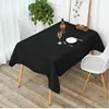 Rectangular Polyester Table Cloth for Weddings, Banquets, or Restaurants (Black)