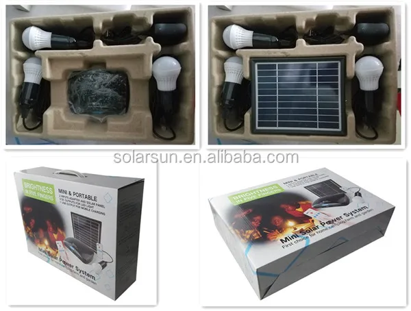 DC System Kit DC 9V 5v 3W small solar home set 3W solar generator led light kits