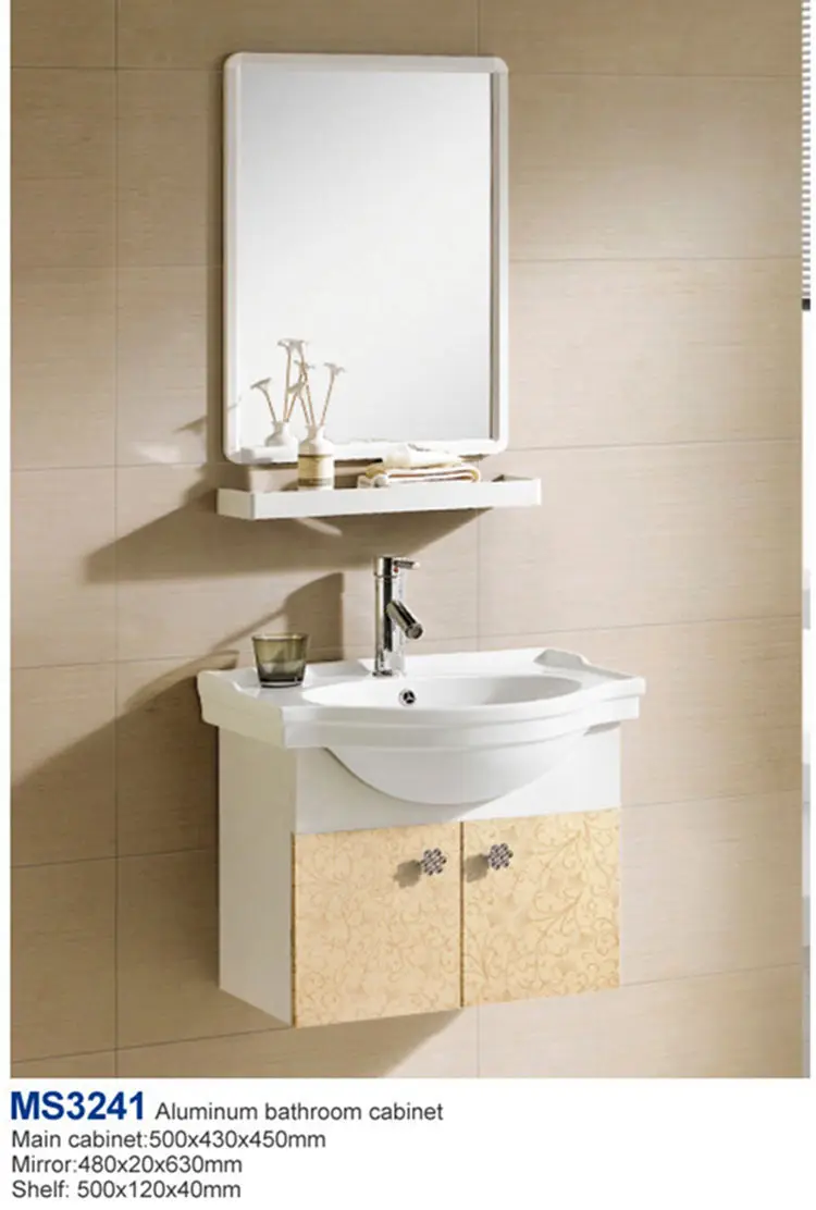 Sanitary Ware Aluminum Bathroom Wash Basin Cabinet