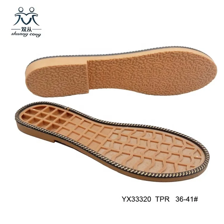 Tpr Shoe Sole For Casual Women Flat Sandals Slippers - Buy Pu Shoe Sole ...