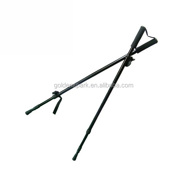 3 Section Aluminium Alloy Adjustable Telescopic Bipod Hunting Stick