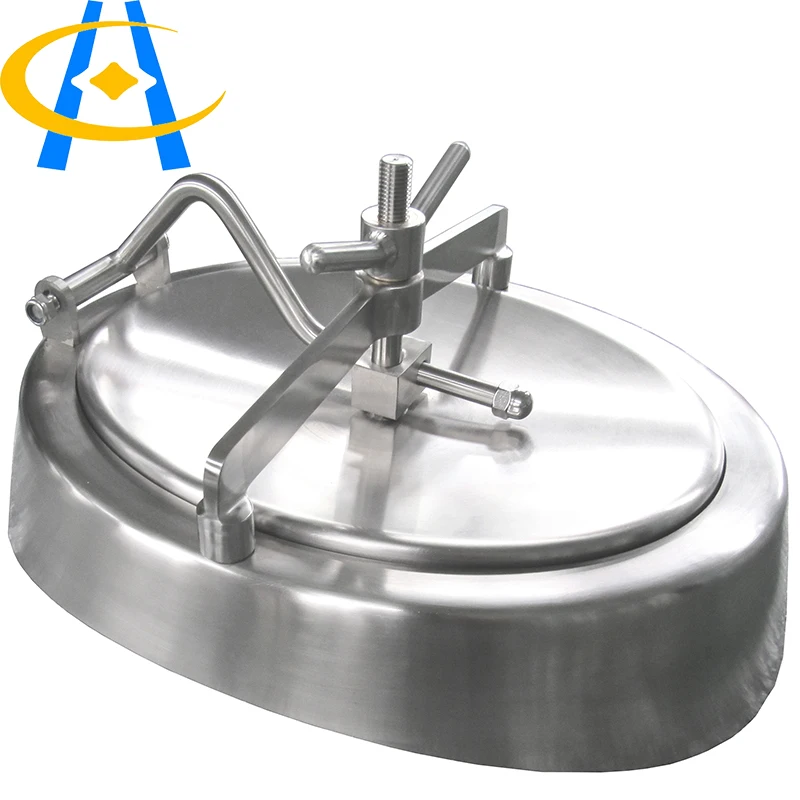 
Stainless Steel sanitary inward pressure vessel oval manway quick open manhole covers 