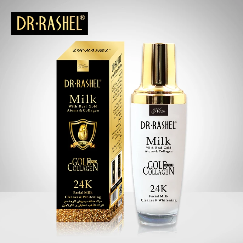 

Wholesale DR RASHEL 24K Gold Atom collagen Skin care 100ML facial milk cleaner whitening Acne Treatment Face serum essence