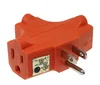 3 Way Outlet Wall Plug Adapter (T Shaped Wall Tap) 3 Prong UL adapter
