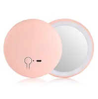 

2019 outdoor portable pocket mini led woman mirror make up