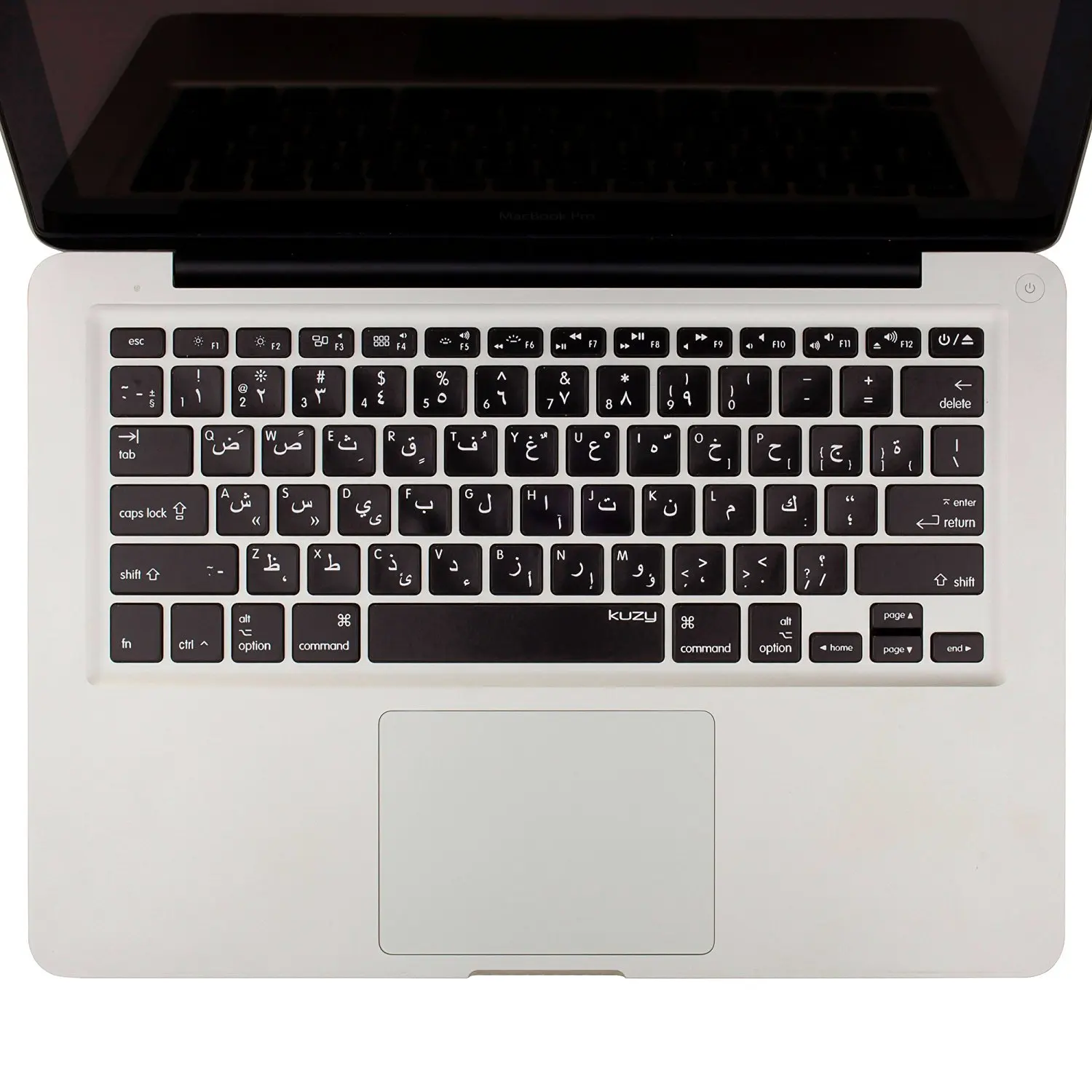 14X14 Dutch Keyboard Labels ON Transparent Background with Orange Lettering