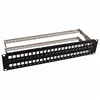 LY-BPP03-2S48P 48-Port Keystone Blank Patch Panel RJ45, USB, HDMI, Cat5e / Cat6 Rackmount shielded patch panel