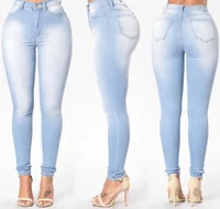 

Eastdamo Slim Jeans For Women Skinny High Waist Jeans Female Blue Denim Pencil Pants Stretch Waist Women Jeans Pants Plus Size