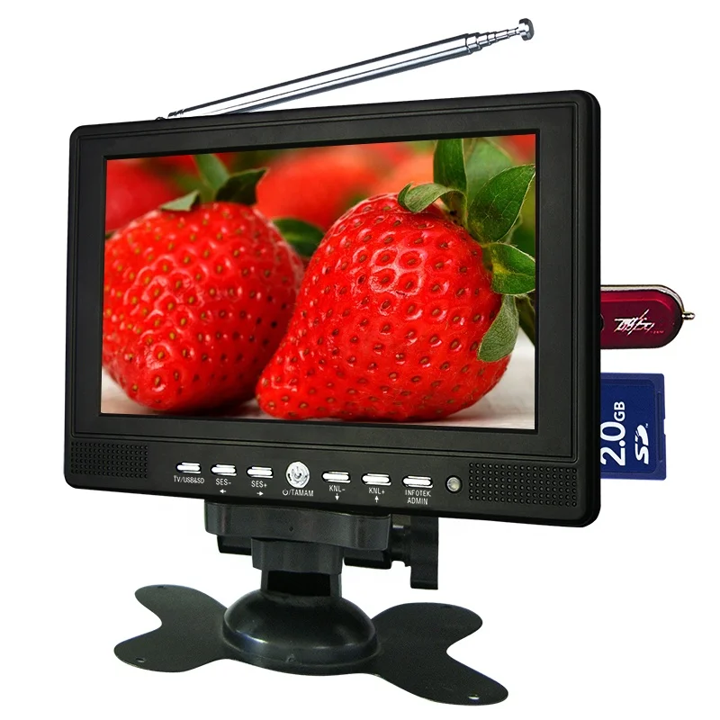 Leadstar 12V DC LCD TV With AV/TV/VGA input 7 inch car led monitor for car/ bus usage