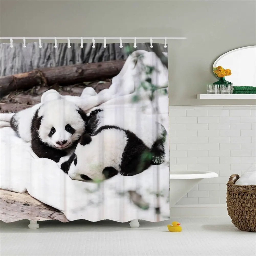 Cool Shower Curtain Designs Find Cool Cute Panda And Polar Bear Shower Curtain Designs Size 60x72 Inch