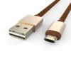 LDNIO LS25 2.1A USB Cable Leather Rope Fast Charger IOS/Android Brown Micro Data Sync USB Cable for Iphone Samsung Android 1.2M