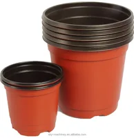 

cheap plastic double colour flower pot