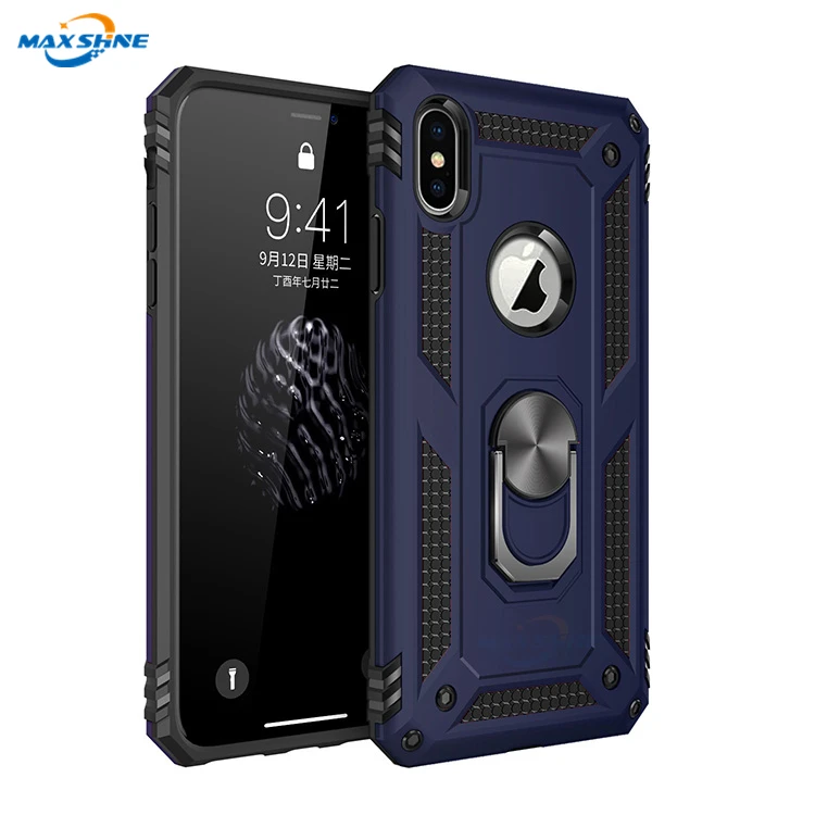 Maxshine Shockproof For Iphone X Xr Xs Max Case , Magnetic Tpu Pc Phone Case For Samsung S8 S9 S10 S10e S10 plus