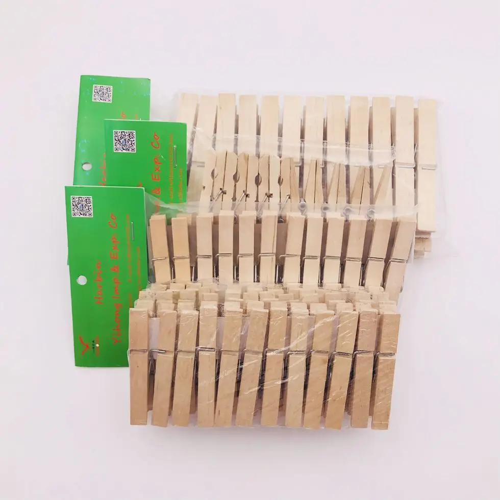 
Chinese Useful hanging clips wooden clothes pegs 