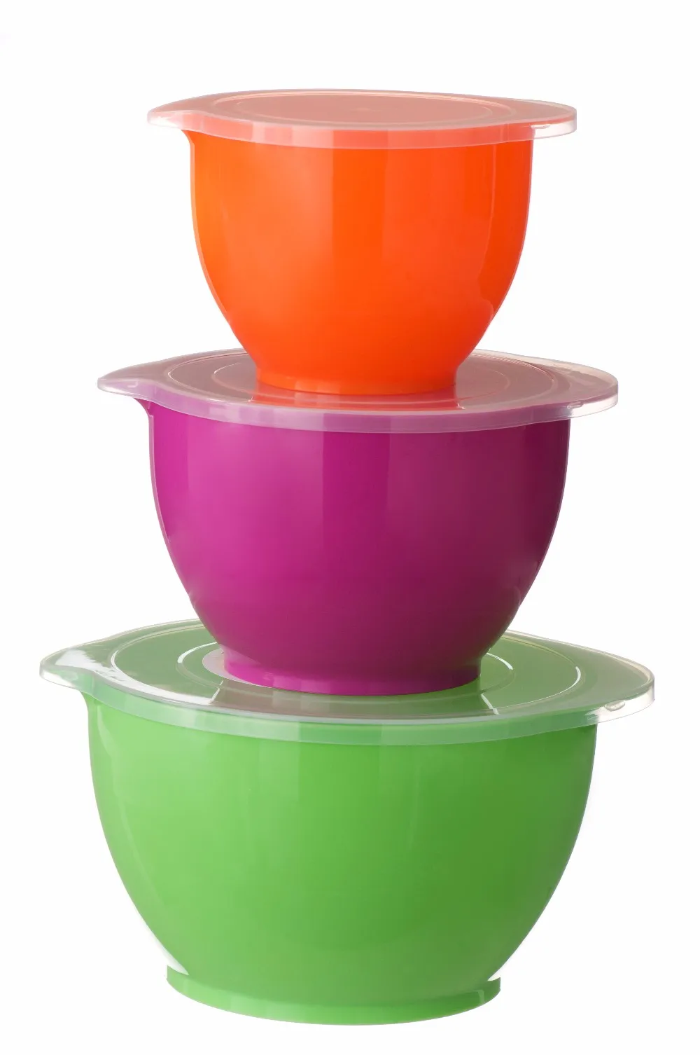 Three Pieces Plastic Mixing Salad Bowl Plastic Bowl Mixing Bowls With