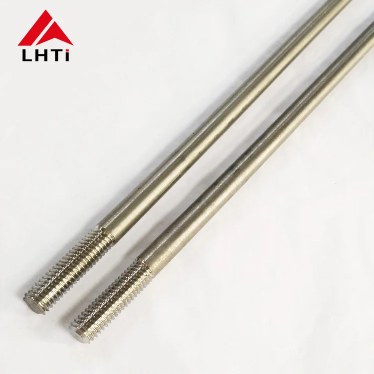 Gr2 Dia m6 m8 Titanium Threaded Rod For Titanium Racks Anodizing Jigs