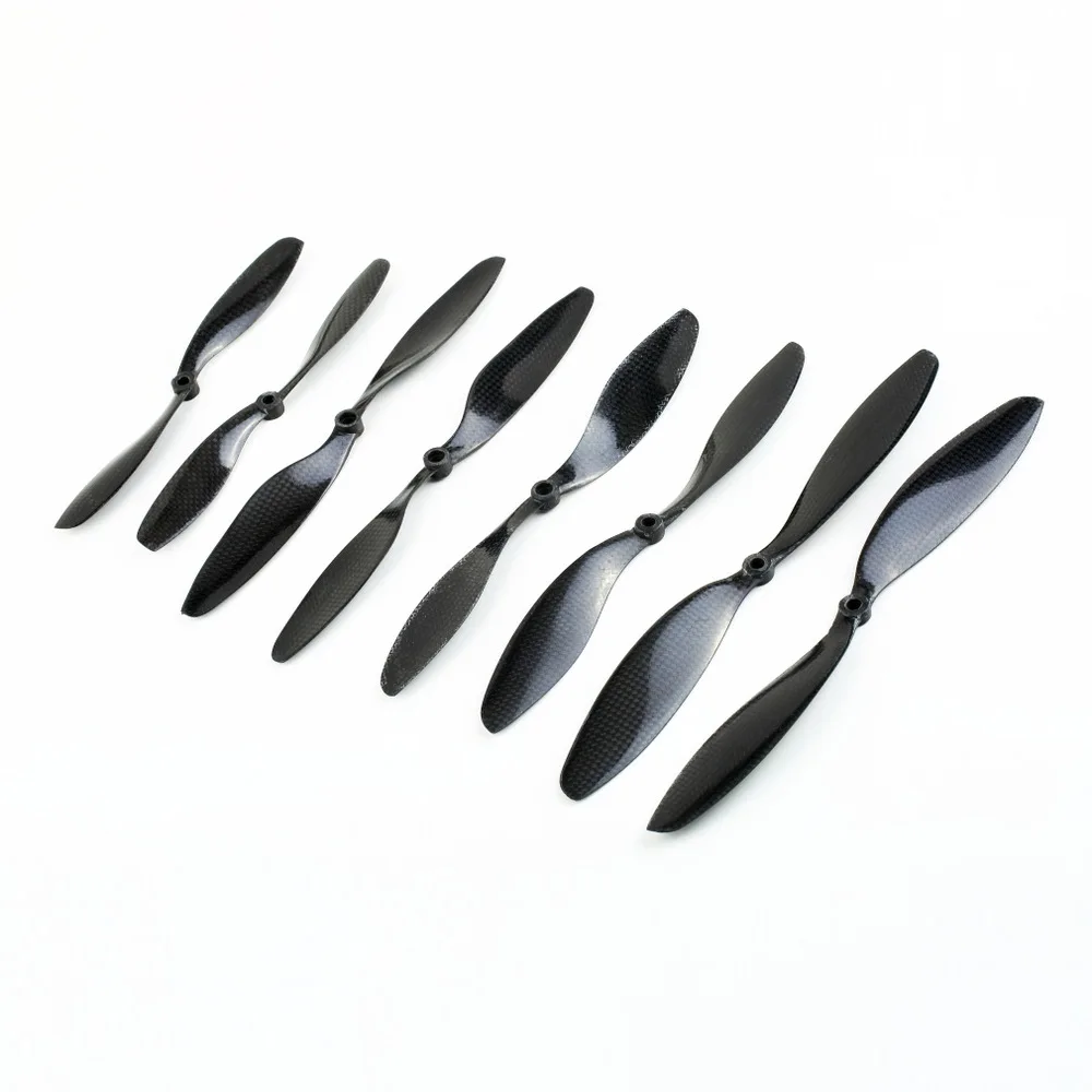 1 Pair 10x4.7 Carbon Fiber Helicopter Propeller Prop Cw Ccw Propeller 1047 Long Shaft Propeller