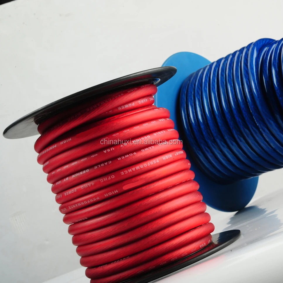 Huxi cable Solid /frost /clear Jacket Best Car Audio Power Ground