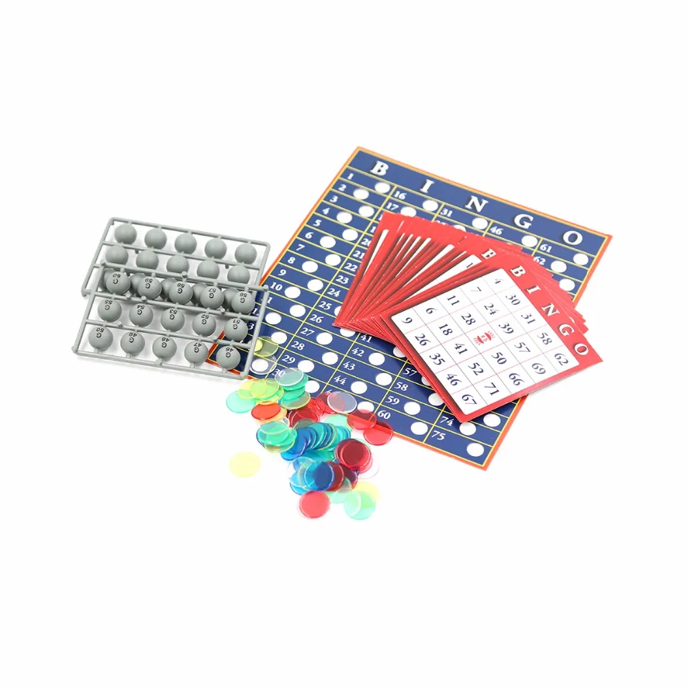 
New deluxe Bingo game cage Bingo set Bingo cage Wire Metal Cage 18 Cards 150 Token Markers 75 Balls 