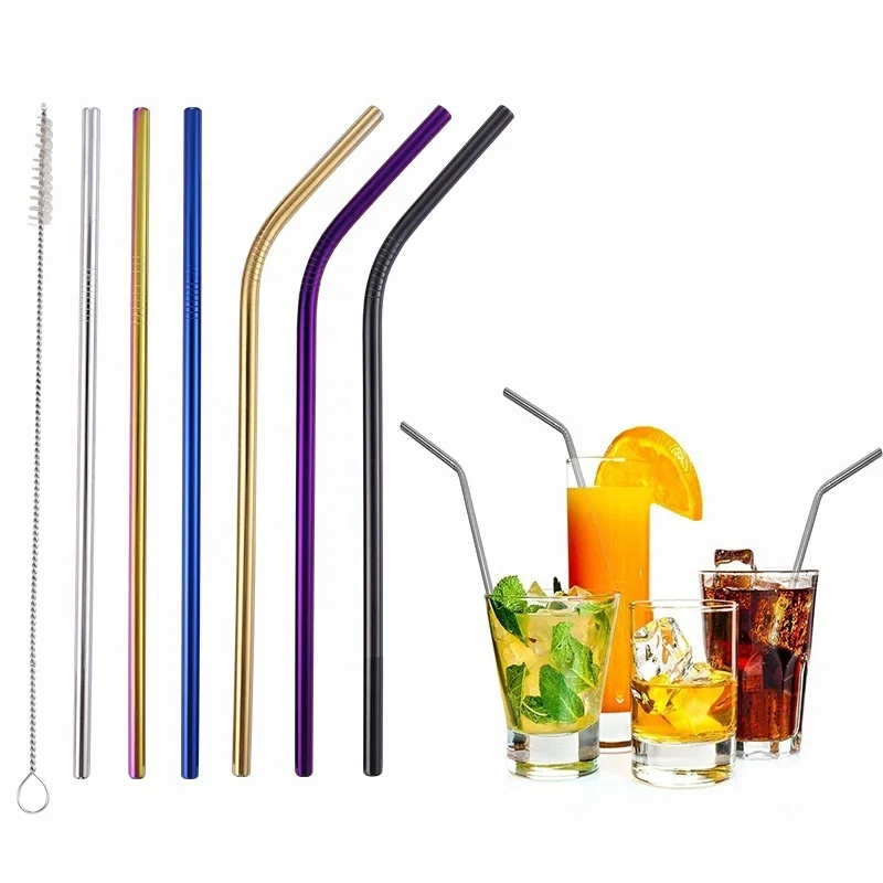 

Customized Food Grade Reusable Stainless Steel Metal Drinking Straw