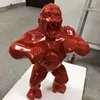 factory wholesale standing mosaic animal shape fiberglass geometric gorilla statue for home party display