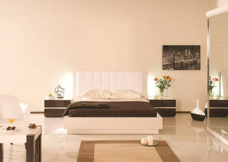 Orion Bedroom Black Oak Wooden Home Furniture Set With Sliding