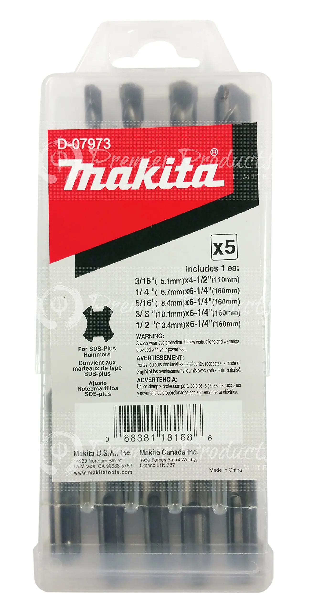 Buy Makita 5 Piece SDSPlus Drill Bit Set For Rotary Hammers
