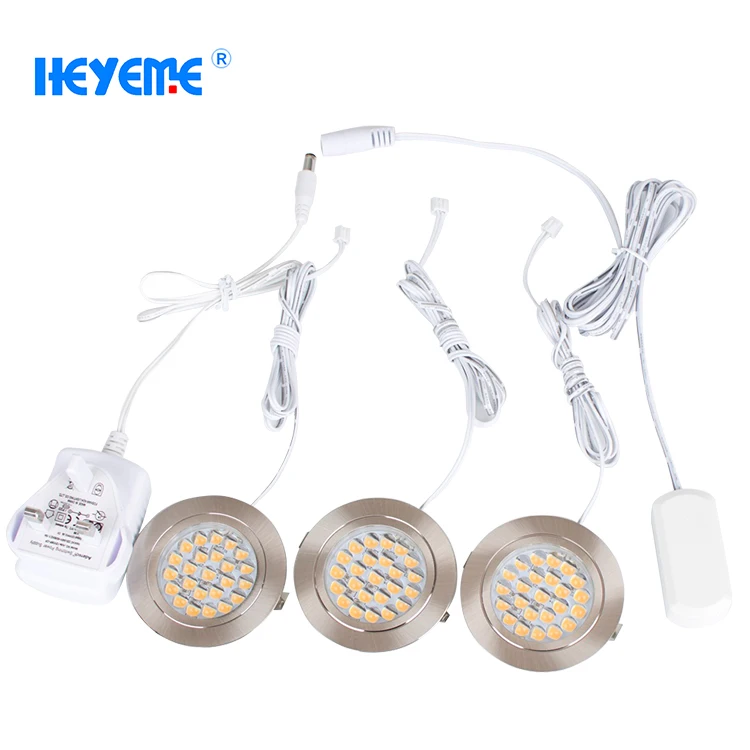 
CE&RoHS DC 12V Brushed Chrome LED Cabinet Light Recessed Down Light For Kitchen 