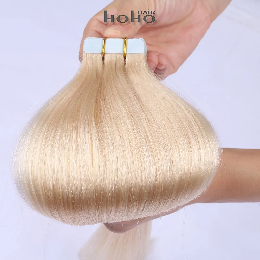 

March expo double sided 20 inch blonde natural tape in hair extensions, 60 colors available