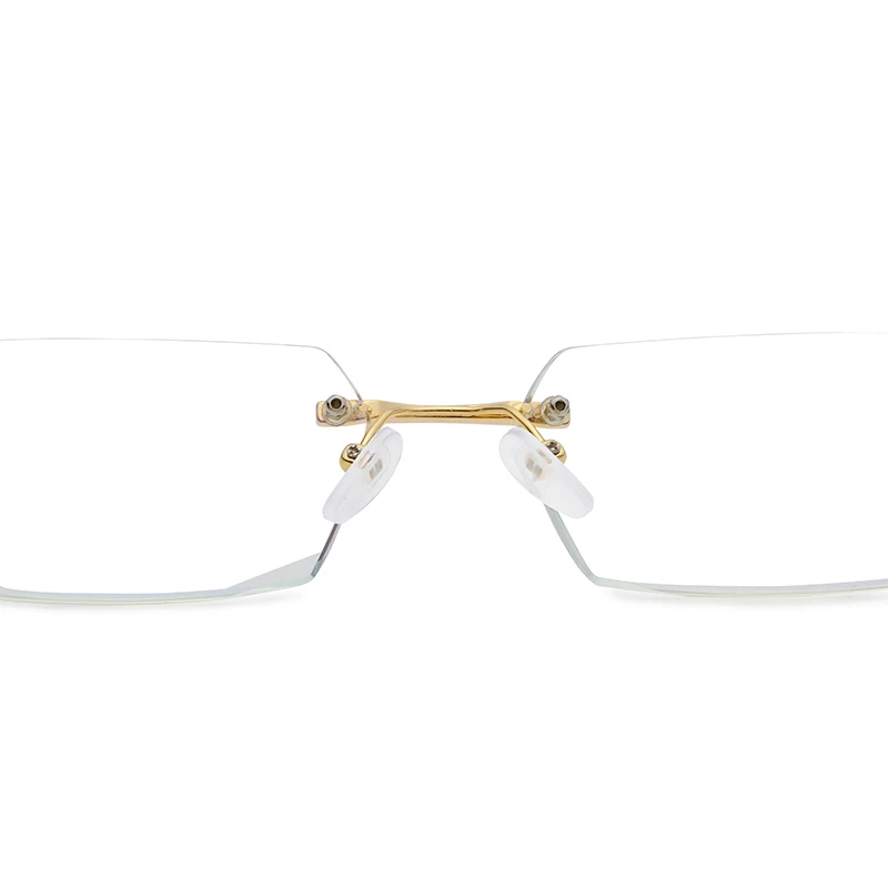 
CJ8718 latest luxury gentlemen frameless blue light blocking resin lens presbyopia reading glasses 2020 